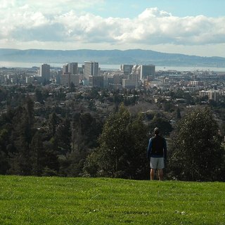 the view from Mountain View Cemetery, Oakland