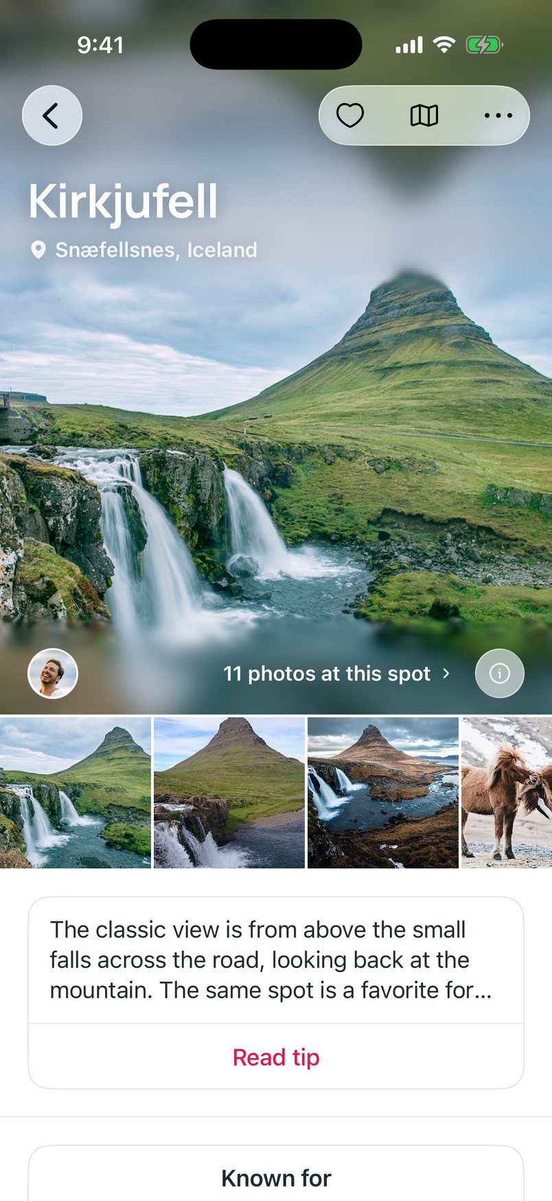 Kirkjufell in Iceland: the mountain behind its waterfall, 11 photos at this spot